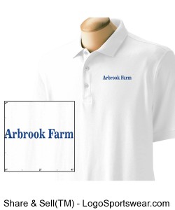 Arbrook Farm Polo Shirt - Mens - White Design Zoom